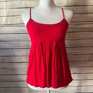 Madewell Red Peplum Tank Top
